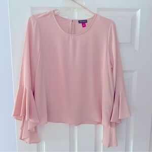 Vince camuto light pink bell sleeve top nwt small